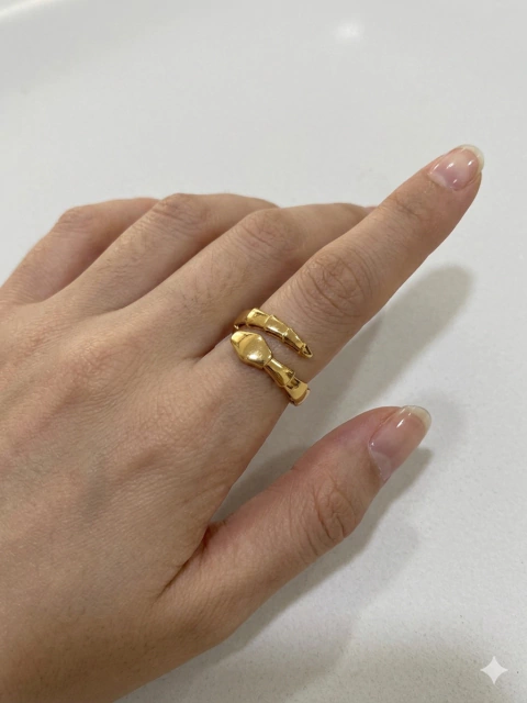 Anel Serpente Ouro 18k