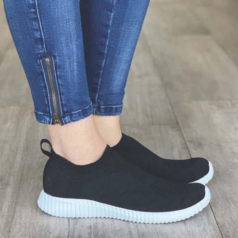 Zapatillas Mujer Elastizadas Negras órbita Art 110 - comprar online