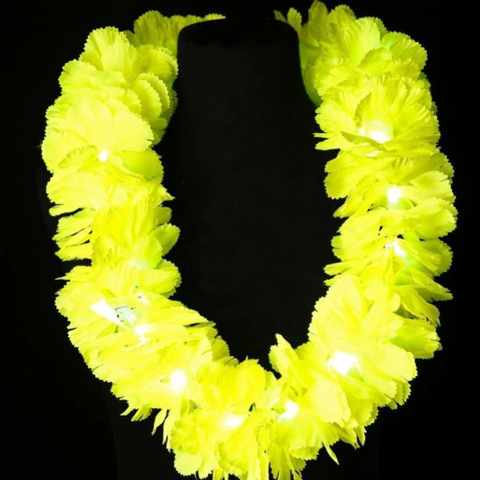 COLLAR HAWAIANO FLUO CON LED - comprar online