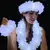 PULSERA HAWAIANA BLANCA CON LED X 10 UNIDADES