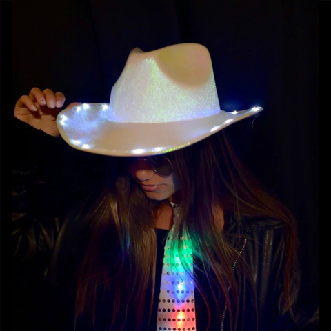 SOMBRERO TORNASOLADO CON LED X 5 UNIDADES - comprar online