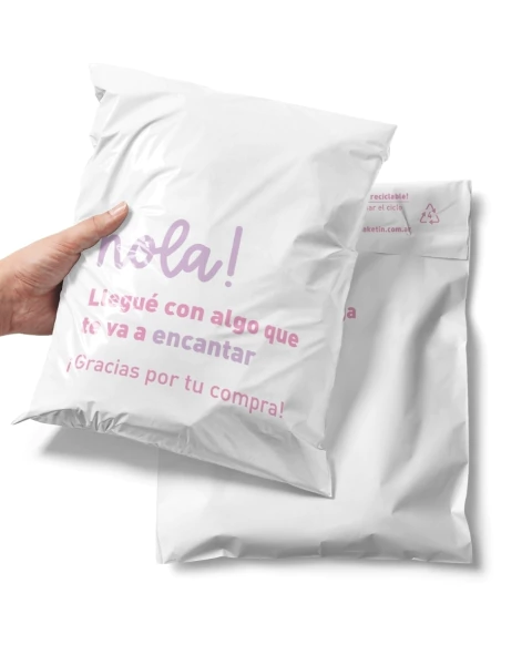 Bolsas de envio ¡Hola Llegue! - (Elegí tamaño y cantidad) - comprar online