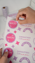 Stickers "Con Onda" Lila - Rosa (5 planchas) en internet