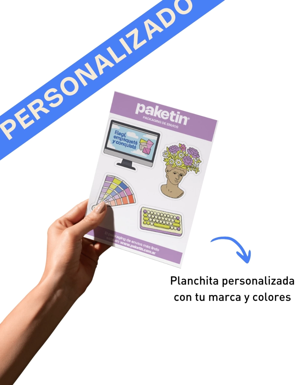 Stickers Planchita Personalizada 9x13 cm (200 UNIDADES)