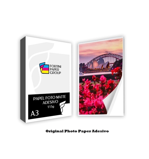 100 Folhas Papel Fotográfico Adesivo 135g Matte Fosco A3 a Prova D'água para Jato de Tinta - comprar online