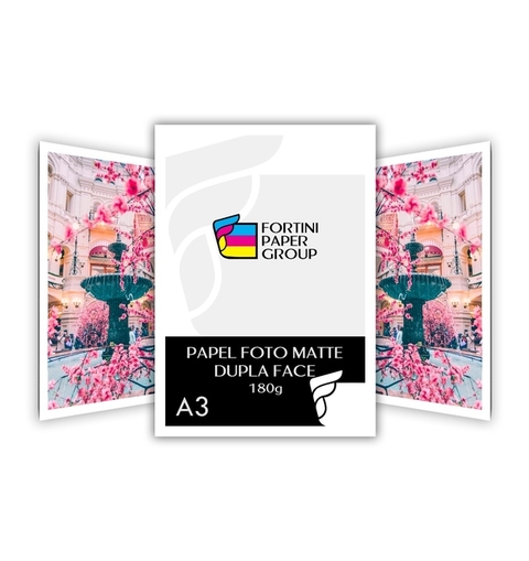 Papel Fotografico 180g A3 Matte Fosco Dupla Face 500 Folhas Premium para Jato de Tinta