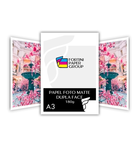 Papel Fotografico 180g A3 Matte Fosco Dupla Face 1000 Folhas Premium para Jato de Tinta