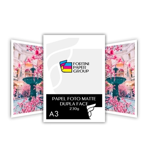 Papel Fotografico 230g A3 Matte Fosco Dupla Face 1000 Folhas Premium para Jato de Tinta