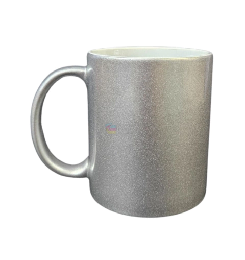 Caneca Perolada Prata para Sublimação 325mL - comprar online