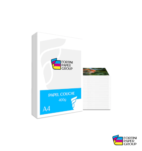 1000 folhas Papel Couche Fosco A4 400g Impressão Laser - comprar online