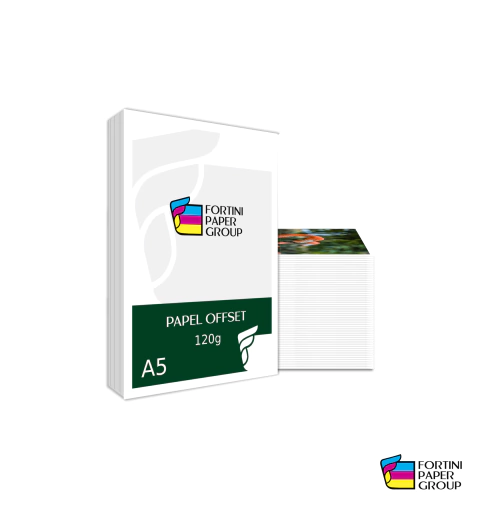500 Folhas Papel Offset 120g A5 Branco Sulfite - comprar online