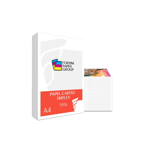 Papel Cartão Triplex 350g Branco C1S A4 100 folhas - comprar online
