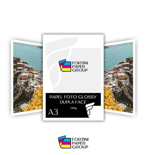 500 Folhas Papel Fotográfico A3 120g Glossy Brilho Dupla Face a prova dágua para Jato de Tinta