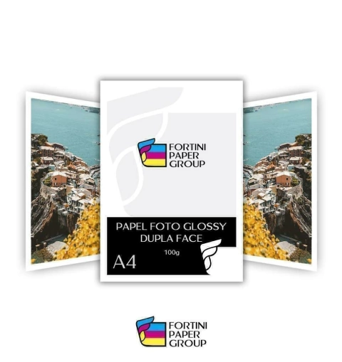 1000 Folhas Papel Fotográfico A4 100g Glossy Brilho Dupla Face a prova dágua para Jato de Tinta