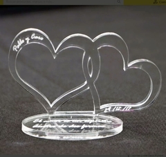 SOUVENIR MATRIMONIO CORAZONES PACK X 10 - Basigns Laser SRL