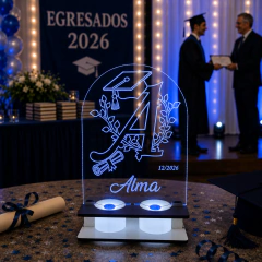 Centro de Mesa Luminoso Egresados Personalizado