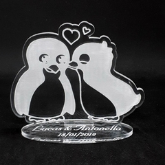 SOUVENIR MATRIMONIO PINGUINOS PACK X 10