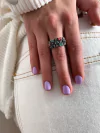 ANILLO CON MARQUESITAS RAÍZ DE RUBÍ Y ESMERALDA - ANP129