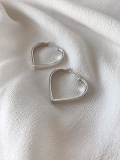 ARGOLLAS CORAZÓN PLATA 925 (ARL009) - comprar online