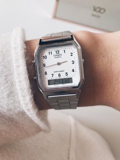 CASIO AQ230 UNISEX PLATEADO - comprar online