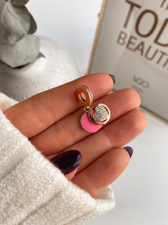 DIJE COLGANTE CORAZON CON ESMALTE - comprar online