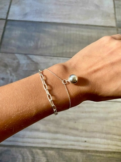 Doble Pulsera Forcet con dije cascabel (PUC052) - comprar online