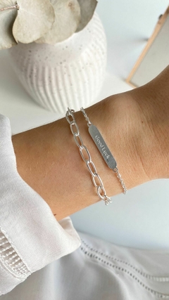 Pulsera Acero Blanco (Cod P43612P) - comprar online