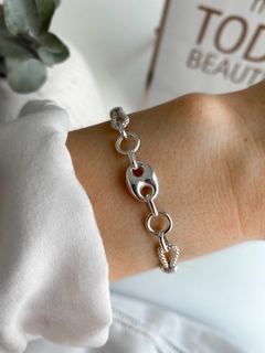 PU006 - Pulsera eslabon hueco y eslabón Gucci - comprar online