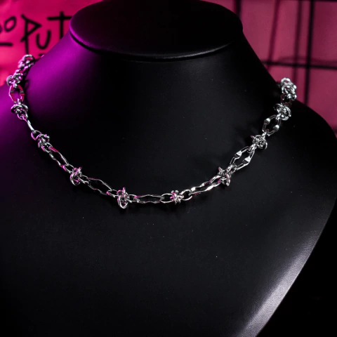 knot eslabones - cadena acero (collar)