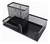 Organizador de escritorio negro 3 cuerpos metal mesh - comprar online