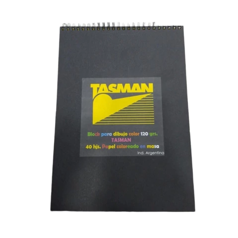 Block De Dibujo Tasman A4 120g 40 Hojas Lisas De Colores