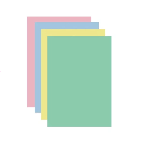 Resma x 100 Hojas Tamaño Oficio Colores Pasteles