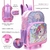 Mochila con carro Unicornio Sequins con llavero 16" en internet