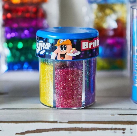 Brillantina Gibré Sifap en pote x6 colores