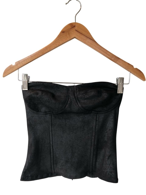 Corset Gamuzado Joana Negro