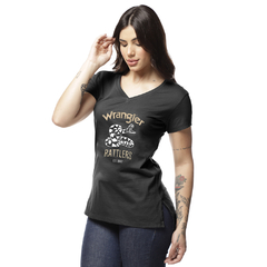 T-SHIRT DECOTE V FEMININA SLIM P/GG - WF58560