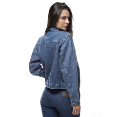 JAQUETA JEANS FEMININA RETRO - WF7030 - loja online