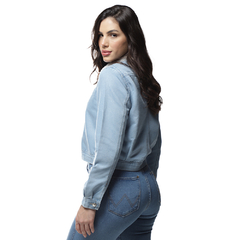 JAQUETA JEANS FEMININA FORRO PELO P/GG - WF7039 - comprar online