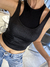 Top Duo Halter Metallic Black
