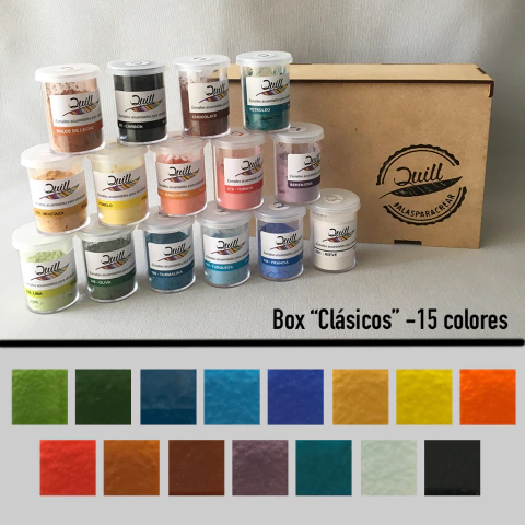Box "Clásicos" 15 colores - Para Vidrio y Cerámica