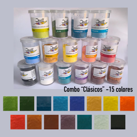 Combo "Clásicos" 15 colores - Para Vidrio y Cerámica - comprar online