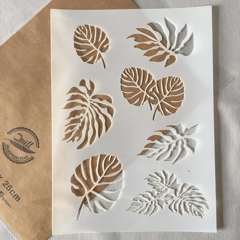 Stencil Hojas Tropicales