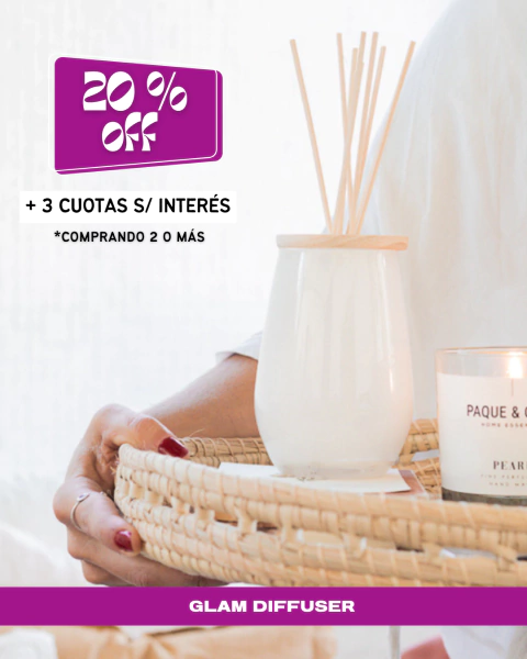 Glam diffuser White + REPUESTO DE REGALO
