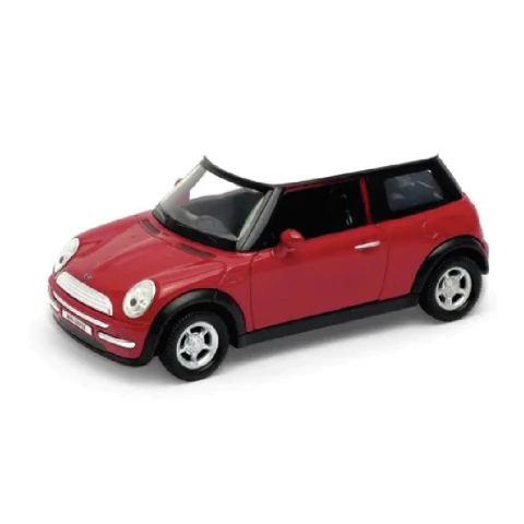 Auto De Metal Escala 1:34 Mini Cooper Rojo