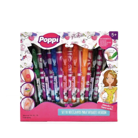 Set de Boligrafos Para Tatuajes Poppi