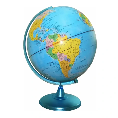 Globo Terraqueo 30cm Color Base Plastica 307W
