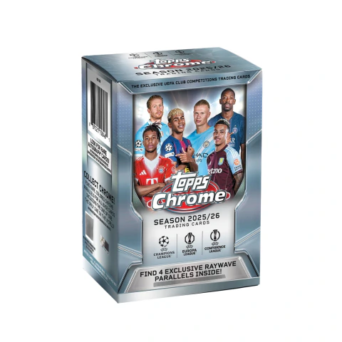 Caja 28 Cartas Chrome UEFA Club Competitions 2025/26 Topps