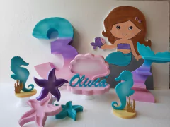 Decoracion de mar y sirena completa