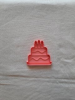 Cortante torta con velas de 9x9cm