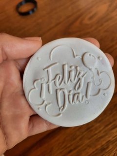 Stamp de 7cm Feliz dia con globos - comprar online